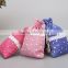 Star Printed Pattern Burlap Bag With Lace Trim Embellishment,Jute Drawstring Fabric Bag Wholesale