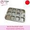 YG-110622 0.4mm carbon steel golden nonstick coating 6 cavities square cupcake baking pan