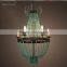 Suspension Light Fixture Rustic Hanging Lamp Blue Beads Chandelier MD82072