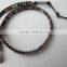 Leather braided beads multi loop long bracelet Top level hotsell man leather peace bracelet with magnetic steel clasp