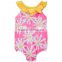 Online Shopping Baby Girls Cotton Printed Sleeveless With Lace And Bow Romper