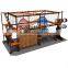 Kids indoor high adventure play equipment indoor obstcle rope coures with climbing wall