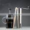 stainless steel coffee grinder with pour over coffee maker set, pour over coffee maker, coffee grinder, frech press coffee maker