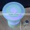 Curve shape green plastic ultrasonic USB powered colorful led light aroma diffuser