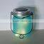 Blue Frosted Glass Solar Led Light Jar for Garden Decoration
