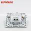 European Standard 86*86 type PC panel and frame Siliver contactor 1 Gang 1 Way wall switch