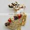 Reindeer Bring Full Of Christmas Gift On Sleigh Brooch