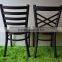 high quality strong durable metal imitated wood dinning chair
