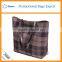 Online shopping check pattern tote canvas bags printed logo