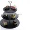 Party/wedding Stylish Slate 3 Tier Cakes and Sweets Stand round natural stone slate cake stand