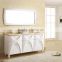 60 inch White Double Sinks Bathroom Furniture