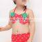 Cute red strawberry baby girl swimwear sling bikini kids swimsuit