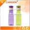 Durable plastic drink bottle with straw