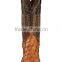 tan brown cowboy genuine leather Pirarucu fish vamp western boots wholesale
