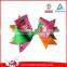factory premade new fancy christmas hair bows wholesale/Grosgrain ribbon hair bows for Girls