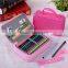 72 Holes 4 Layers Pen Pencil Case / Travel Cosmetic Brush Makeup Storage Bag / Stationary Pouch Bag