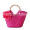 Beautiful lady summer straw handbag,lady straw handbag