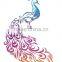 full colors fashion body peacocks temporary tattoo customized cock tattoo for children