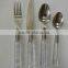 Green plastic handle cutlery