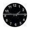 Cason Jet Black Round Glass Wall Clock