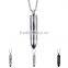 Mens Titanium steel fashinable laser bullet pendant necklace trendy chain necklace jewelry