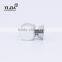 1 4/7 inch superior quality brass base clear crystal cabinet knob