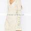Crochet Sweater Dress Pattern Women Bell Sleeve Sexy Crochet Swing Dress