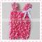 Baby Clothes Christmas Snowflakes Romper Petti Lace Romper XMAS Outfit Posh Petti Lace And Satin Rompers With Shoulder Straps