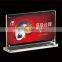 High class acrylic table card holder for hotel use