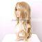 Fahion style light bloned wig synthetic hair wigs long curly women wigs wholesale