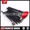 10pcs red real hair high quality makeup brushes set