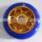 100*24mm, colorful PU wheels, aluminum hub wheels, roller skate wheels