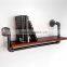 dark walnut industrial multi function wall mounted home decor antique