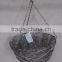 antique wicker gardon hanging flower plant basket outdoor hanging plant pots with iron chains