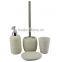 Stoneware cement wholesale white resin bathroom accessories set with modern design