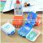 Colorful plastic 3 layers RECTANGLE portable travelling Mini pill box 8 day