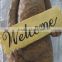 Welcome door decoration fiberglass life size garden bear statue