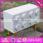 2016 new design white wooden storage bins for children W08C169