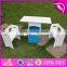 2017 new design home / school / kindergarten white wooden toddler activity table with storage box W08G193