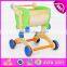 2016 new design Wooden baby walker toy,High Quality wooden baby educational walker toy, 3 IN 1 wooden walker toy W16A016