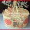 Strong bamboo storage basket with handle