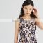Slim fit sleeveless o-neck digital printing woman shift dress