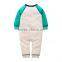 Casual Grey &green Infant Clothing Crotchless Male Romper