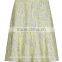 best selling mature women printed flare short skirt made in china