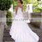 new designer ball gown long tail cap sleeve sexy low back lace wedding dress