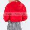 Mgoo Customize Women's Red Cropped Hoodie Sweatshirt Relaxed Fit Ribbed Cuff Long Sleeves Cotton Fleece Hoodies