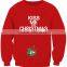 Fashion style red printed christmas sweatshirt wholesale