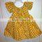 Ginger and white polka dot smocked dress baby girl party dress frock design baby polka dot dress