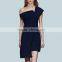 Z&M Women's 2017 long one piece dress black dress office lady dress