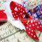 Manufacture Glitter Rhinestoned Shabby Flowers Headband In Red Polka Dot bow